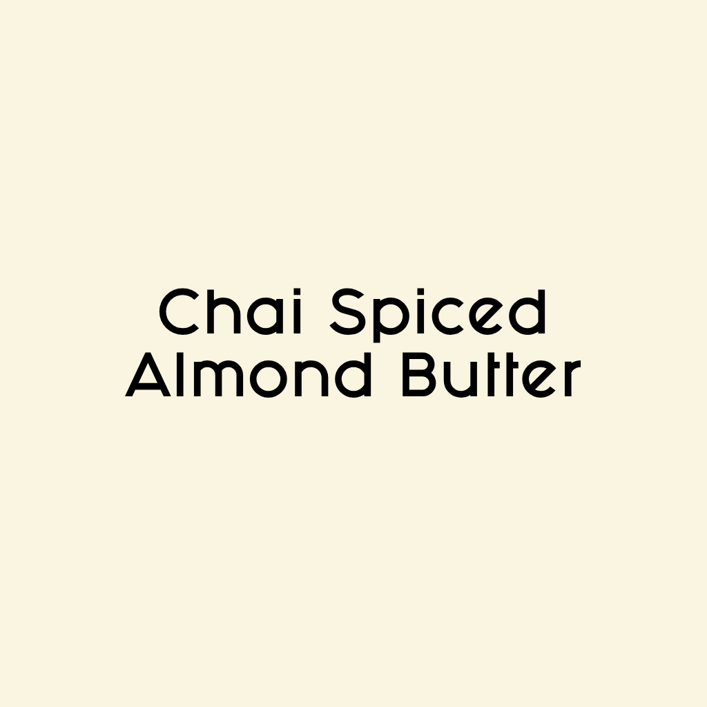 Chai Spiced Almond Butter