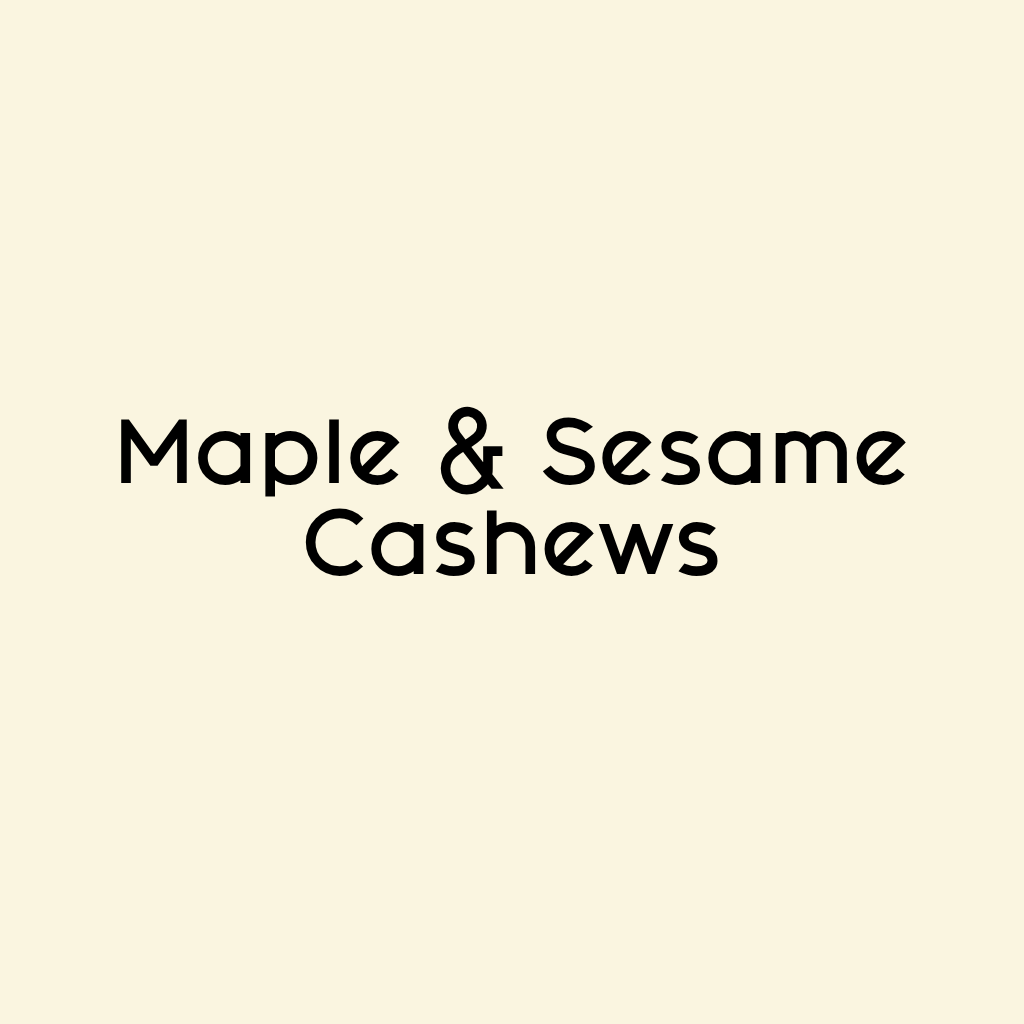 Maple & Sesame Cashews